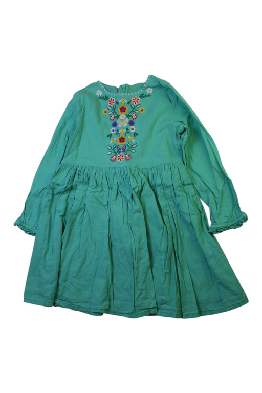 A Green Long Sleeve Dresses from Boden in size 5T for girl. (Front View)