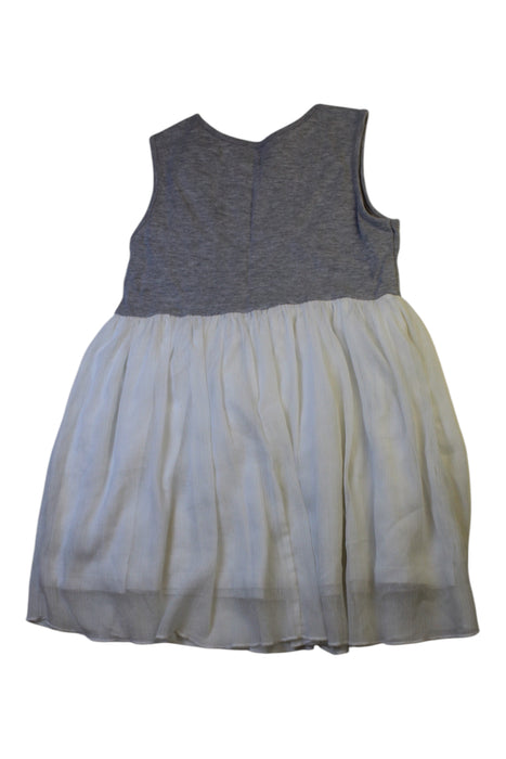A Grey Sleeveless Dresses from Chickeeduck in size 6T for girl. (Back View)