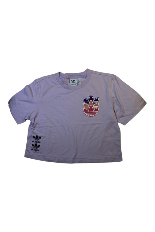 A White Short Sleeve T Shirts from Adidas in size 14Y for girl. (Front View)