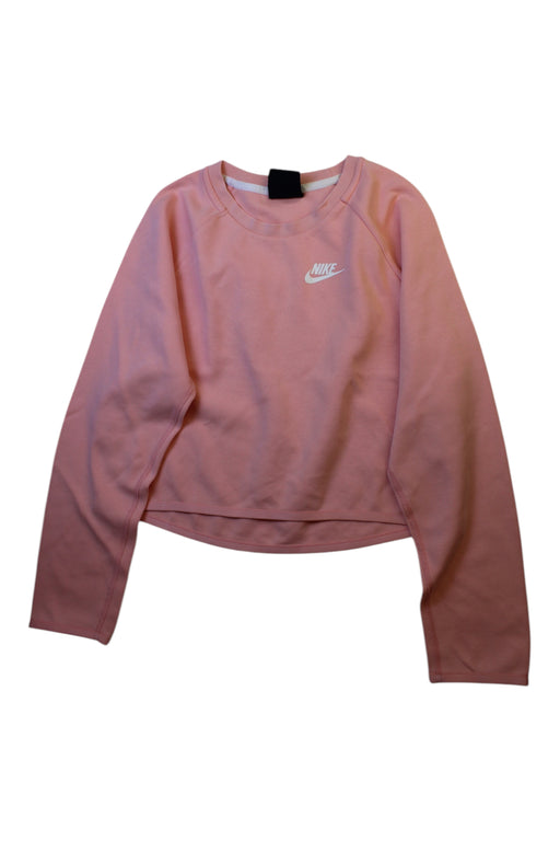 A Pink Crewneck Sweatshirts from Nike in size 12Y for girl. (Front View)