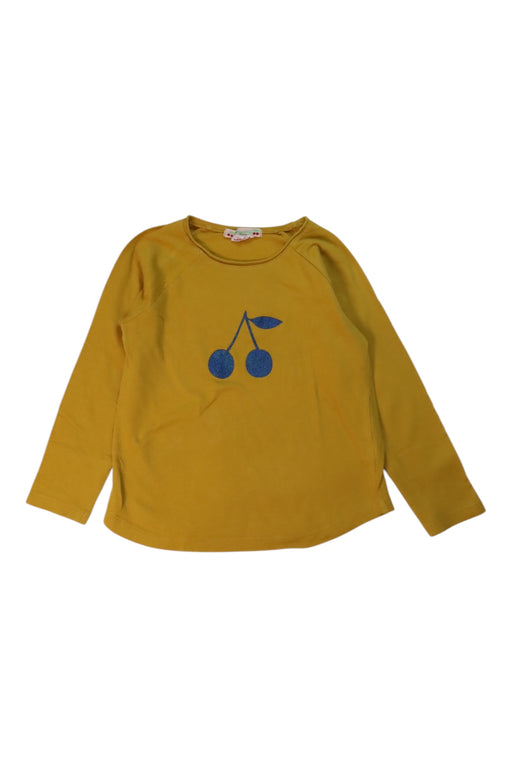 A Yellow Long Sleeve Tops from Bonpoint in size 4T for girl. (Front View)