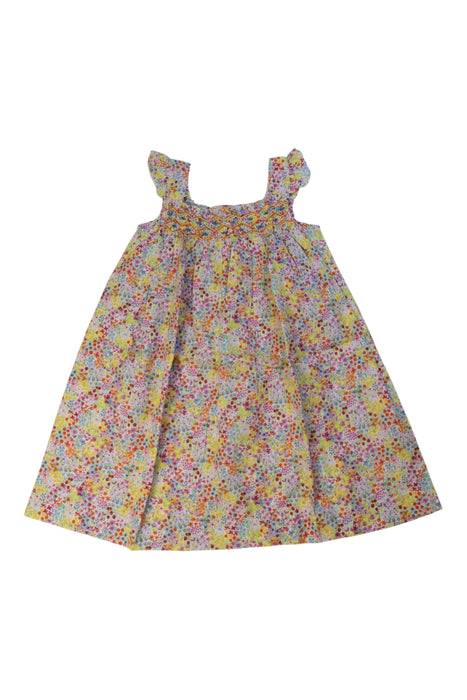 A Multicolour Sleeveless Dresses from Marie Puce in size 4T for girl. (Back View)