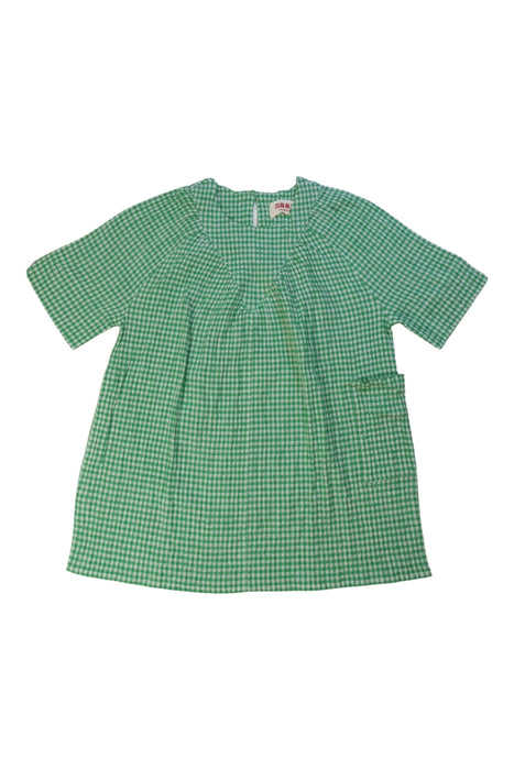 A Green Short Sleeve Dresses from Maan in size 4T for girl. (Front View)
