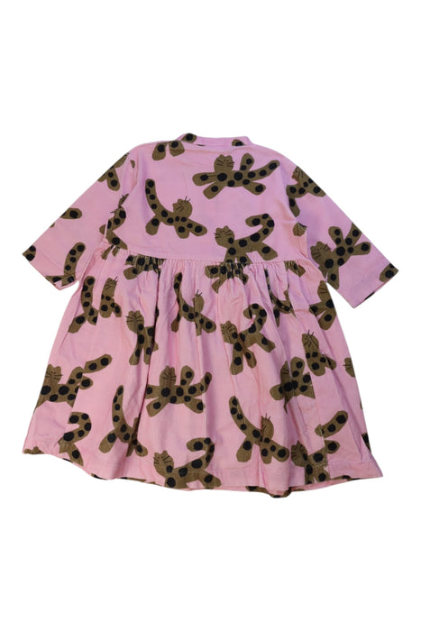 A Pink Long Sleeve Dresses from Wynken in size 2T for girl. (Back View)