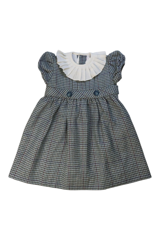 A White Short Sleeve Dresses from Amaia in size 3T for girl. (Front View)