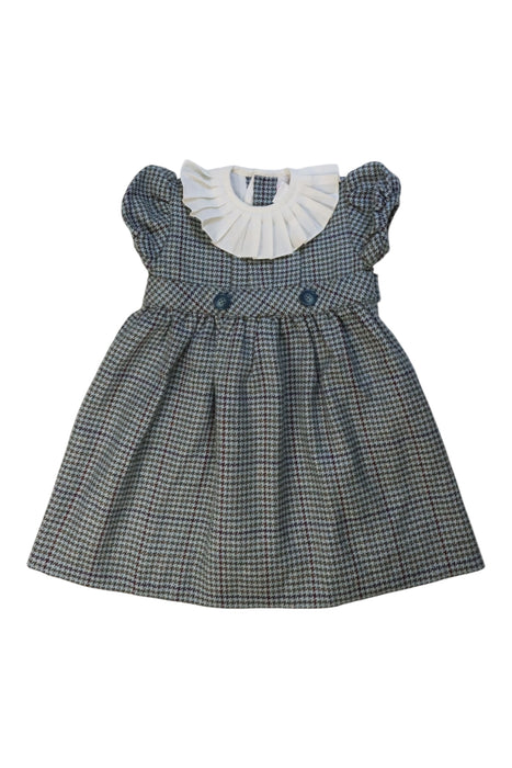 A White Short Sleeve Dresses from Amaia in size 3T for girl. (Front View)
