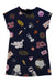 A Navy Short Sleeve Dresses from Little Marc Jacobs in size 4T for girl. (Front View)