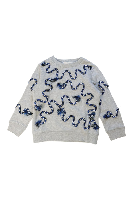 A Grey Crewneck Sweatshirts from Stella McCartney in size 4T for girl. (Front View)