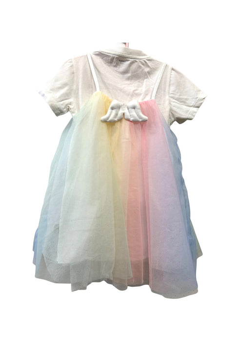 A Pink Short Sleeve Dresses from Balabala in size 2T for girl. (Back View)