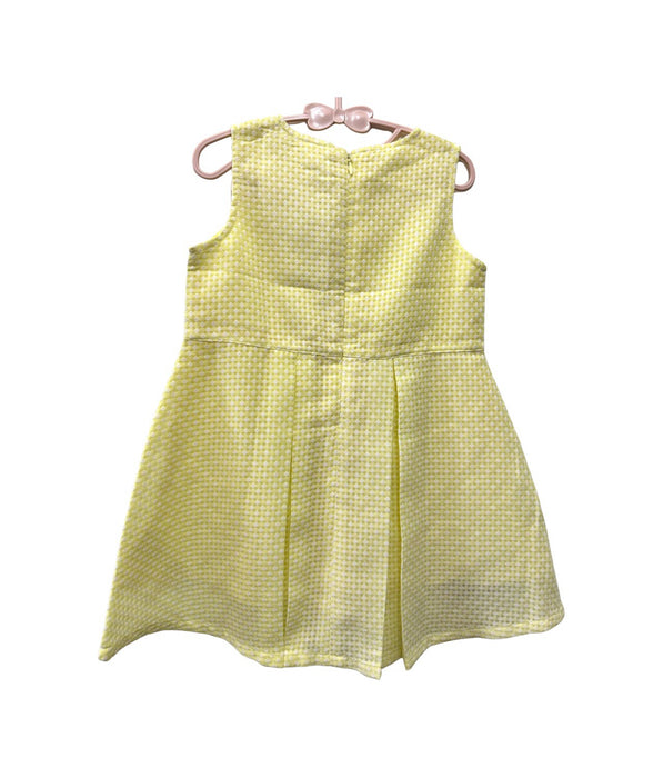 A Yellow Sleeveless Dresses from Sanrio in size 4T for girl. (Back View)