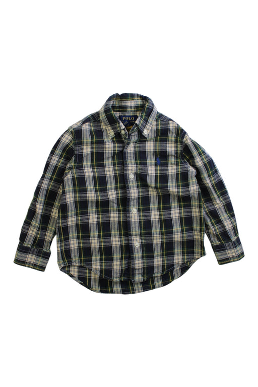 A Navy Long Sleeve Shirts from Polo Ralph Lauren in size 2T for boy. (Front View)