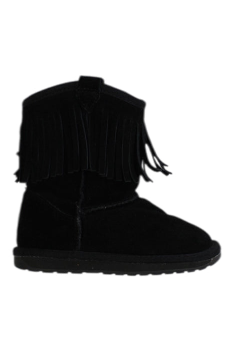 A Black Booties from EMU Australia in size 3T for girl. (Front View)