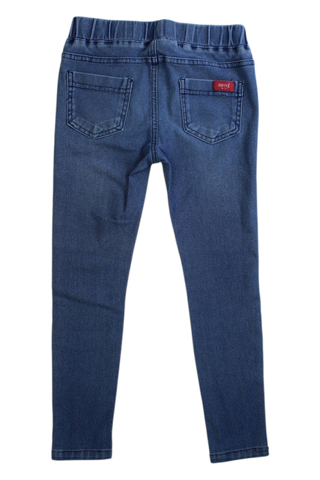 A Blue Jeans from Seed in size 4T for girl. (Back View)