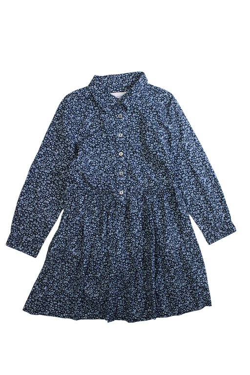 A Navy Long Sleeve Dresses from Little Mercerie in size 6T for girl. (Front View)