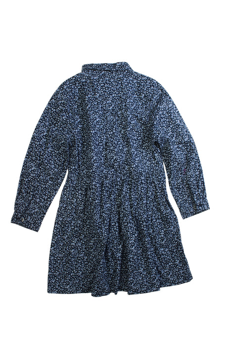 A Navy Long Sleeve Dresses from Little Mercerie in size 6T for girl. (Back View)