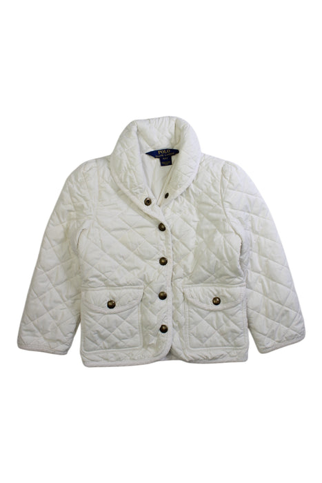 A White Puffer/Quilted Coats & Outerwear from Polo Ralph Lauren in size 4T for girl. (Front View)