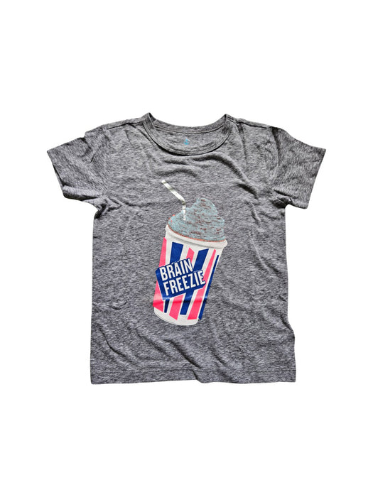 A Grey Short Sleeve T Shirts from Crewcuts in size 4T for girl. (Back View)