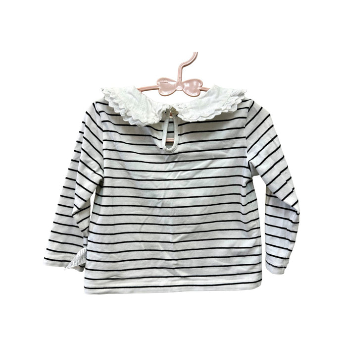 A White Long Sleeve Shirts from Balabala in size 2T for girl. (Back View)