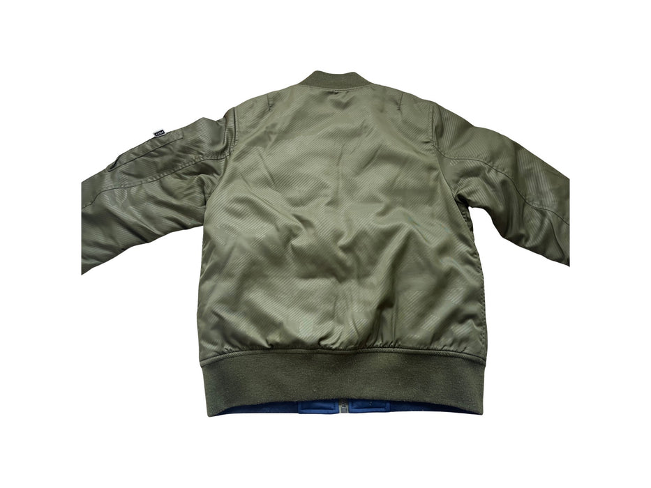 A Green Lightweight Jackets from fingercroxx in size 12Y for boy. (Back View)