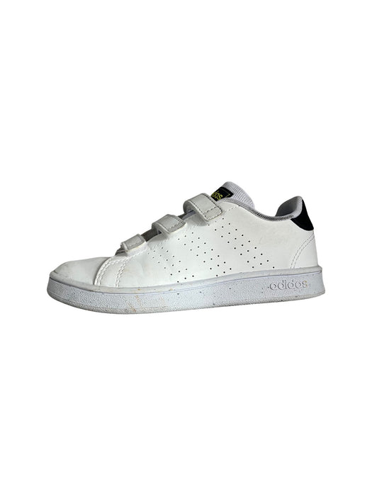 A White Sneakers from Adidas in size 6T for neutral. (Back View)