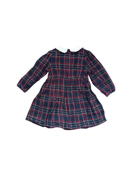 A Navy Long Sleeve Dresses from Chickeeduck in size 5T for girl. (Back View)