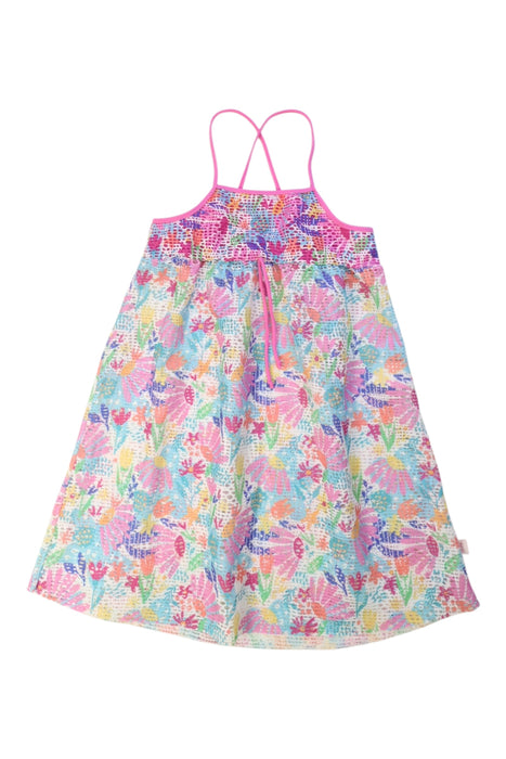 A Multicolour Sleeveless Dresses from Dolores Cortes KIDS in size 10Y for girl. (Front View)