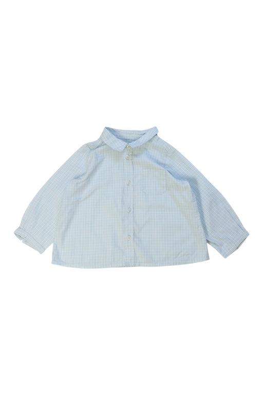 A Blue Long Sleeve Shirts from Bonpoint in size 6-12M for boy. (Front View)