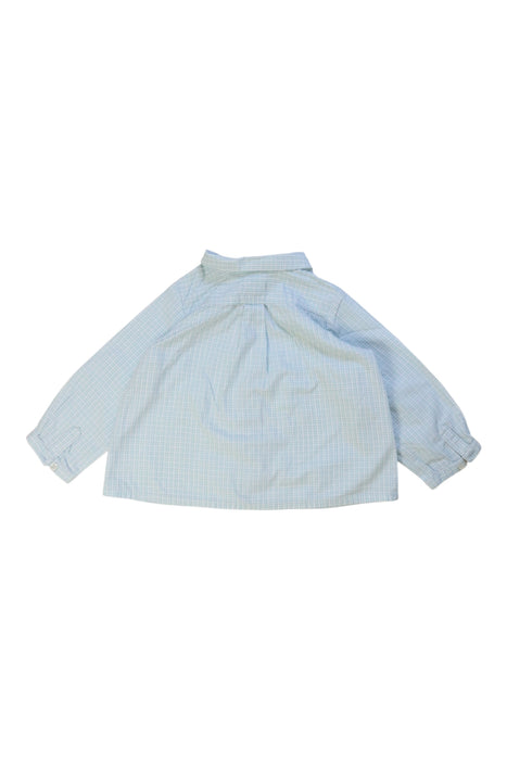 A Blue Long Sleeve Shirts from Bonpoint in size 6-12M for boy. (Back View)