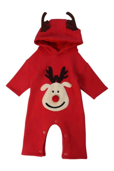 A Red Rompers from Lemonade in size 12-18M for neutral. (Front View)