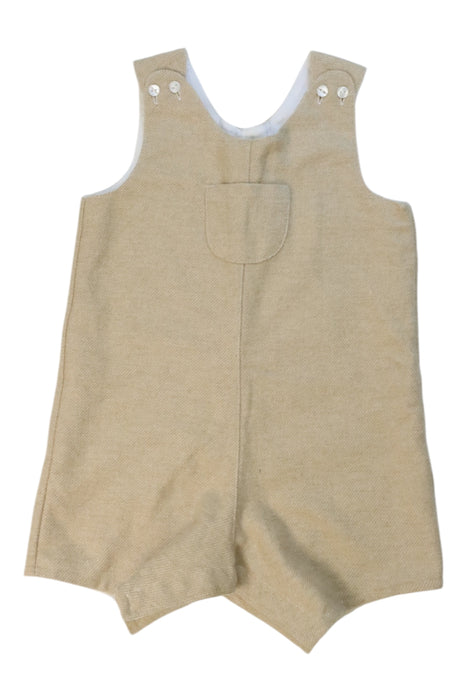 A Beige Overall Shorts from DOT in size 12-18M for boy. (Front View)