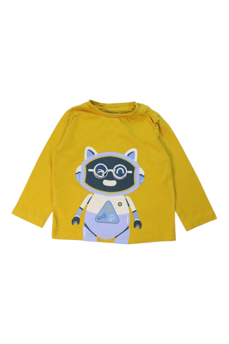 A Yellow Long Sleeve Tops from Mayoral in size 12-18M for boy. (Front View)