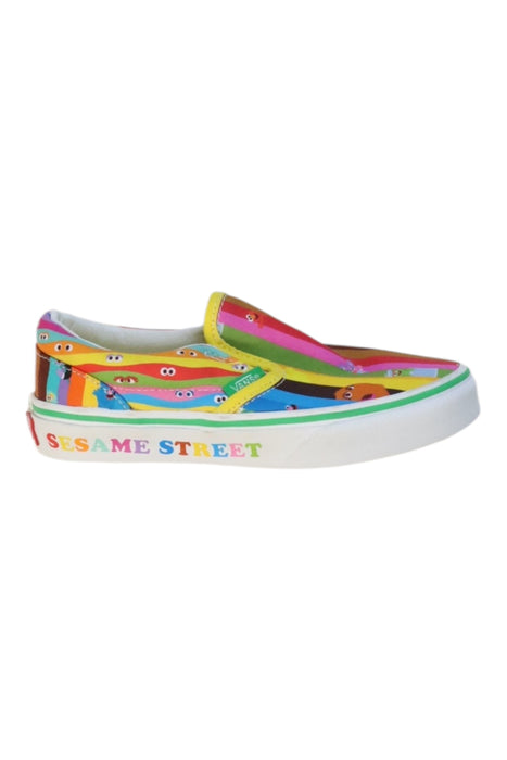 A Multicolour Slip Ons from Vans in size 6T for girl. (Front View)