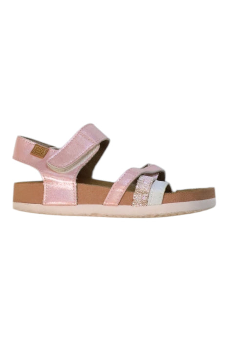 A Pink Sandals from Gioseppo in size 4T for girl. (Front View)