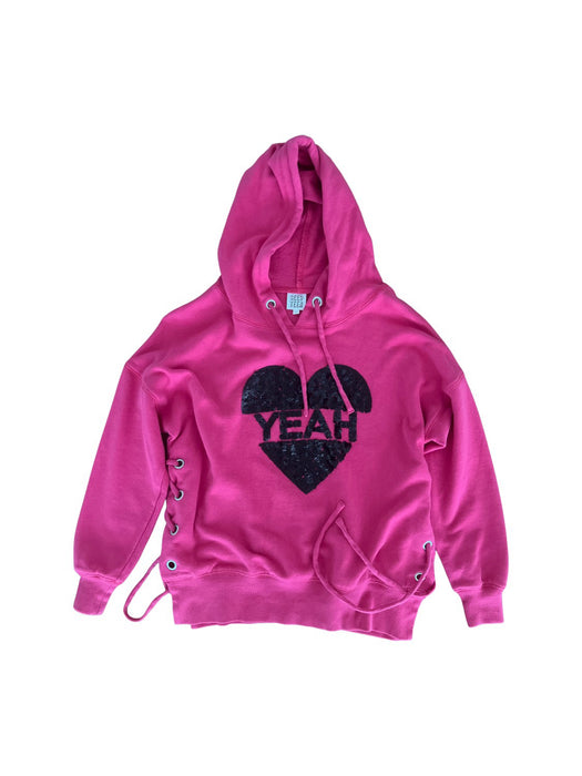 A Pink Hooded Sweatshirts from Seed in size 8Y for girl. (Front View)