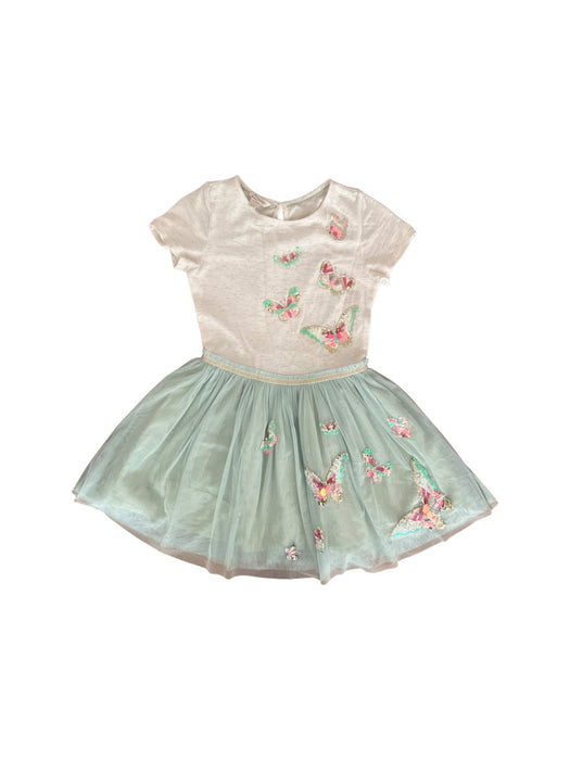 A Ivory Short Sleeve Dresses from Monsoon in size 9Y for girl. (Front View)