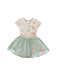 A Ivory Short Sleeve Dresses from Monsoon in size 9Y for girl. (Front View)
