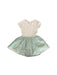 A Ivory Short Sleeve Dresses from Monsoon in size 9Y for girl. (Back View)