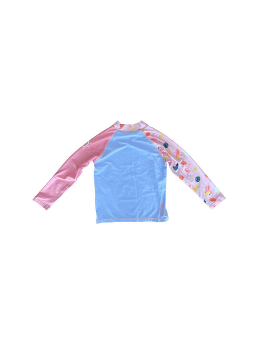 A Pink Rash Guards from Barrel in size 7Y for girl. (Back View)