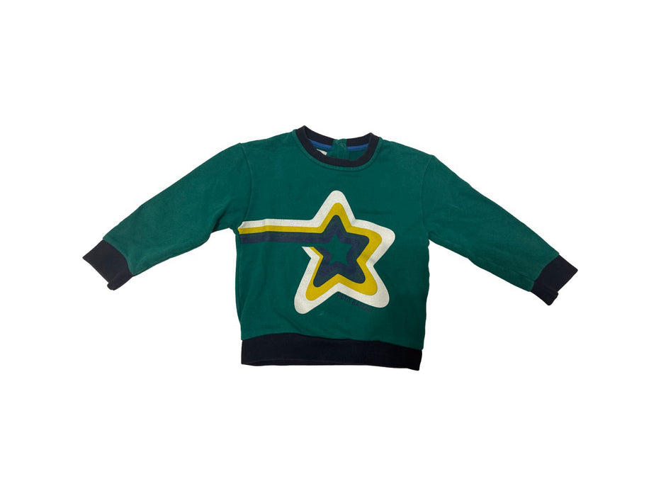 A Green Knit Sweaters from Petit Bateau in size 2T for boy. (Front View)
