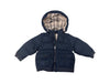 A Navy Puffer/Quilted Jackets from Burberry in size 18-24M for boy. (Front View)