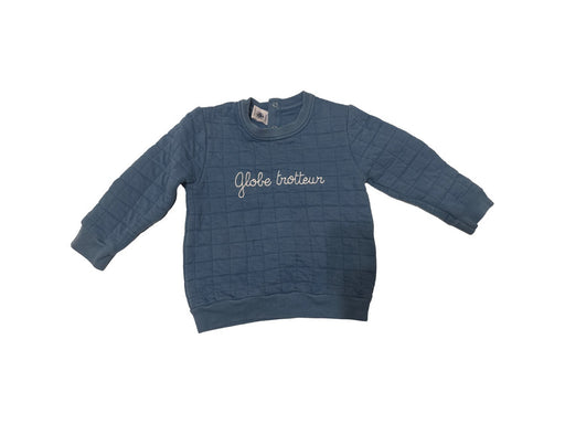 A Blue Crewneck Sweatshirts from Petit Bateau in size 2T for boy. (Front View)