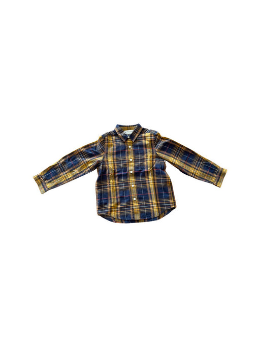 A Blue Long Sleeve Shirts from Bonpoint in size 6T for boy. (Front View)