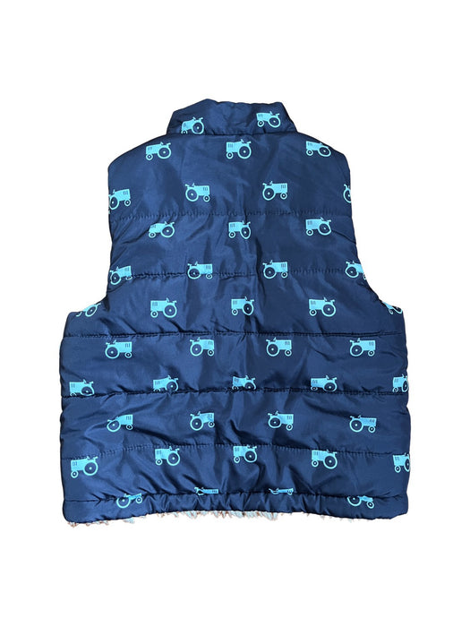 A Navy Outerwear Vests from Seed in size 2T for boy. (Back View)