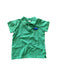 A Green Short Sleeve Polos from Seed in size 7Y for boy. (Front View)