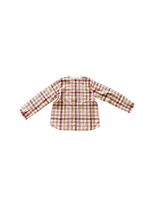 A Red Long Sleeve Shirts from Bonpoint in size 6T for boy. (Back View)