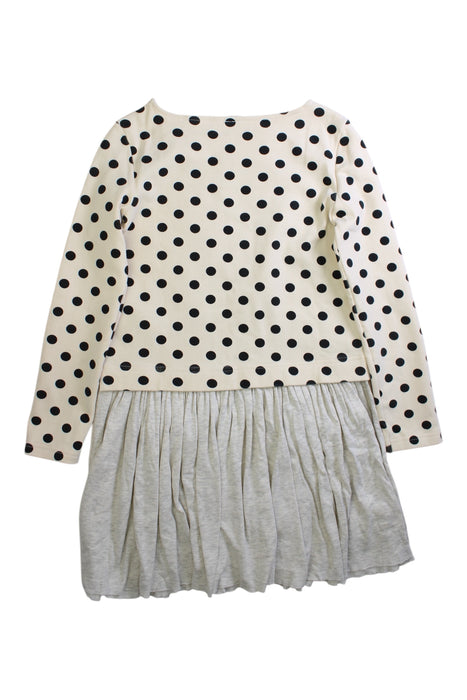A Grey Long Sleeve Dresses from Petit Bateau in size 10Y for girl. (Back View)