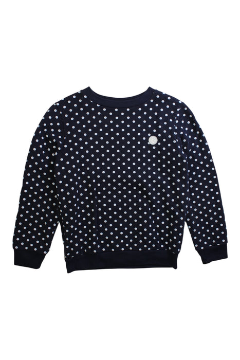 A Navy Sweatshirts from Petit Bateau in size 8Y for girl. (Front View)