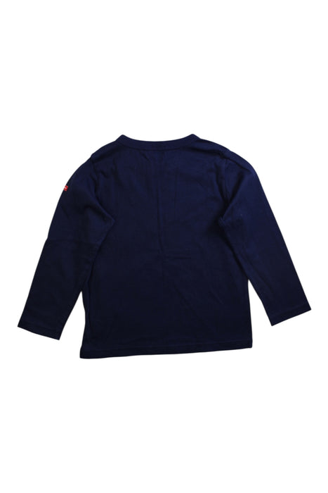 A Navy Long Sleeve Shirts from Hot Biscuits Mikihouse in size 4T for boy. (Back View)