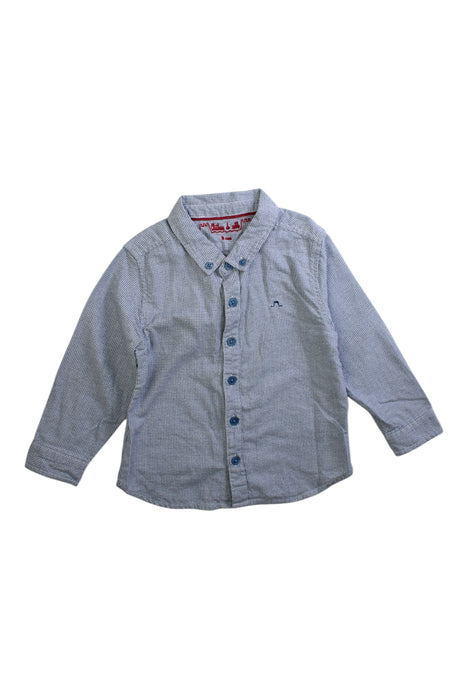 A Grey Long Sleeve Shirts from Chateau de Sable in size 3T for boy. (Front View)