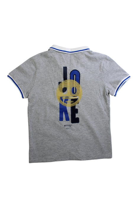 A Grey Short Sleeve Polos from IKKS in size 10Y for boy. (Back View)